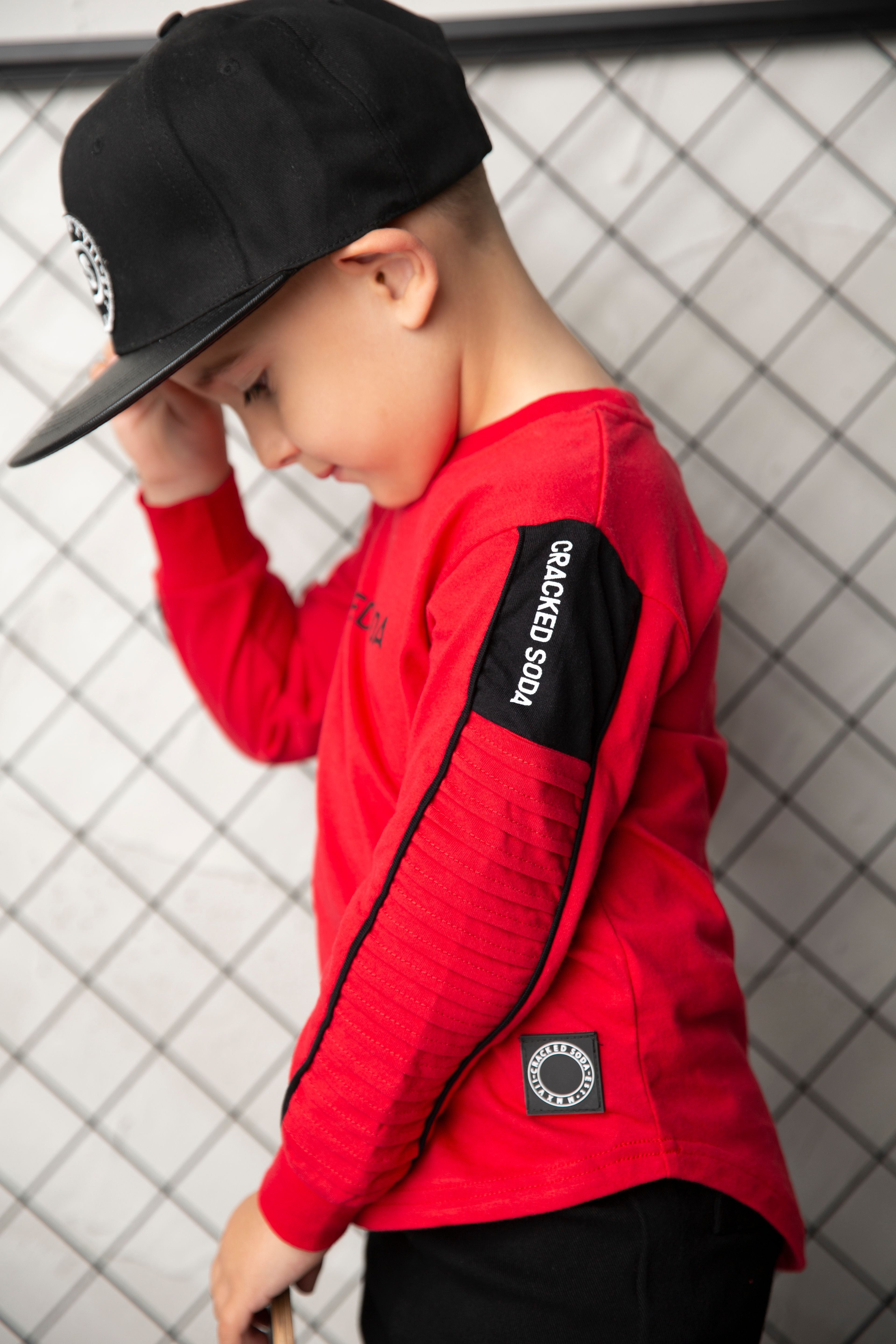 Sammy Detailed Tee - Red-Clothing-Cracked Soda