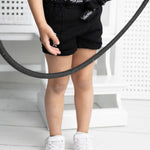 Zara Denim Detail Shorts - Black-Clothing-Cracked Soda