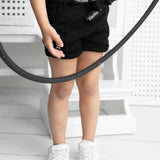 Zara Denim Detail Shorts - Black-Clothing-Cracked Soda