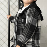 Noah Hooded Shirt Jacket - Check