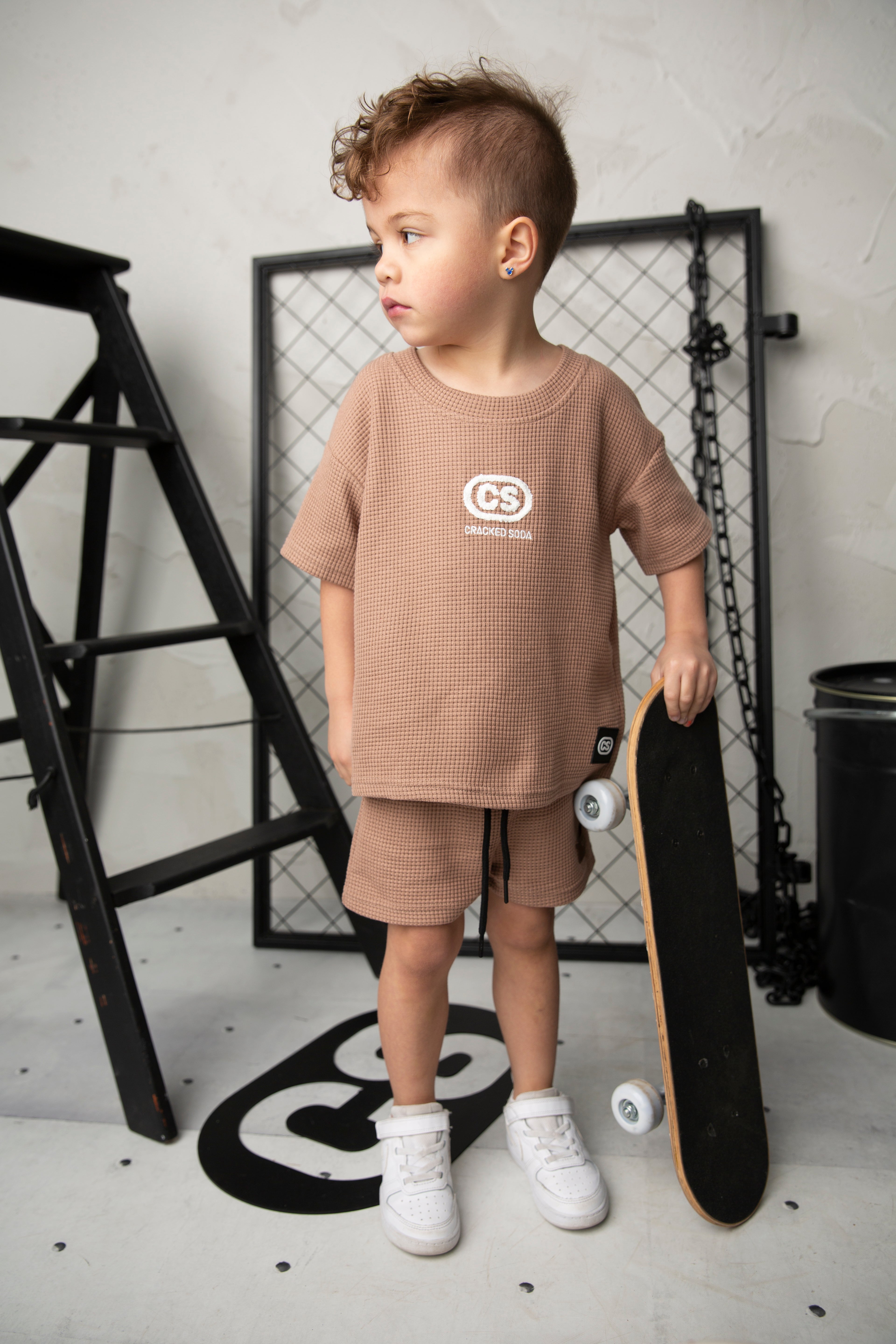Dash Waffle Tee - Mocha-Clothing-Cracked Soda