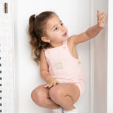 Emma Waffle Overall - Pink