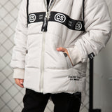 Riley Detailed Hooded Puffer Jacket - Oat
