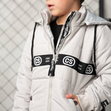 Riley Detailed Hooded Puffer Jacket - Oat