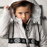 Riley Detailed Hooded Puffer Jacket - Oat