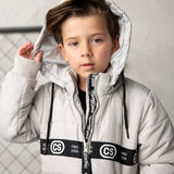 Riley Detailed Hooded Puffer Jacket - Oat