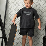 Mateo Tee & Shorts Set - Washed Ash