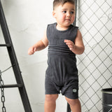 Mateo Detailed Romper - Washed Ash