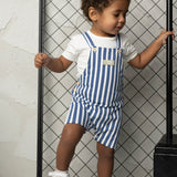 Max Stripe Overall Set - Blue