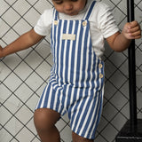 Max Stripe Overall Set - Blue
