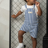 Max Stripe Overall Set - Blue