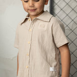 Freddie Linen Shirt - Pebble