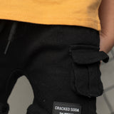 Jax Detailed Denim Short - Black
