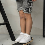 Jax Detailed Denim Short - Ash