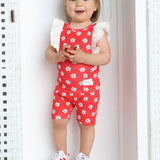 Poppy Flower Red Print Shorts