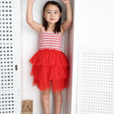 Poppy Check Layered Tutu