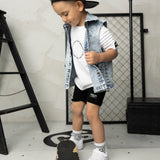 Aiden Denim Vest - Blue