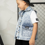Aiden Denim Vest - Blue