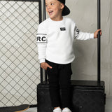 Rafi Detail Sleeve Crew - White