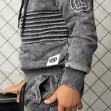 Ares Detailed Hoodie - Ash Wash