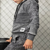 Ares Detailed Hoodie - Ash Wash
