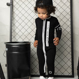 Rafi Detailed Romper - Black/White