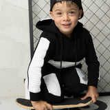 Onyx Detailed Hoodie Black