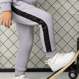 Milo Black Strip Trackpant - Mist