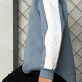 Elio Detailed Sleeve Sports Crew - Blue Mirage