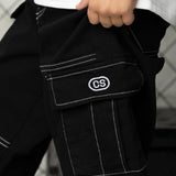 Detailed Stitch Jeans Black Denim