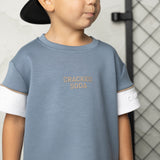 Elio Structured Tee - Blue Mirage