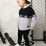 Milo Detailed Strip Sports Crew - Mist/Black