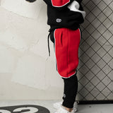 Detailed Trackpant Black & Red