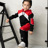 Detailed Hoodie Black & Red