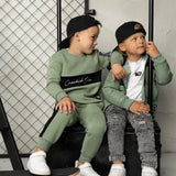 Flint Detailed Crew - Olive