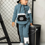 Jet Detailed Pocket Hoodie - Teal