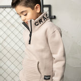 Theodore Zip Detailed Coller - Truffle