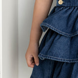 Indigo Denim Layered Pinafore - Blue Denim