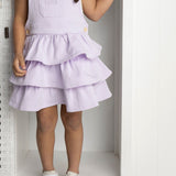 Wisteria Denim Layered Pinafore - Purple