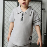 Sammy Waffle Polo - Grey