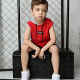 Josh CRKD Tank - Red/Grey