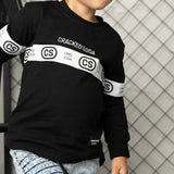 Noah Detailed Strip Tee - Black