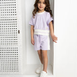Wisteria Ribbed Shorts - Purple