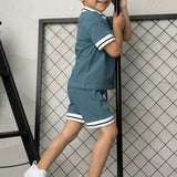 Jet Detailed Trim 2Pce Set - Teal