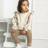 Zinnia Ribbed Fleece Leggings - Walnut