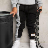 Thunder Detailed Trackpants - Grey Marl