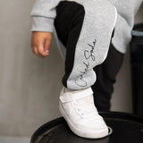 Thunder Detailed Trackpants - Grey Marl