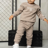 Theodore Quilted Crew Set - Truffle