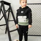 Flint Pocket Hoodie - Black/Olive