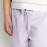 Wisteria Ribbed Shorts - Purple